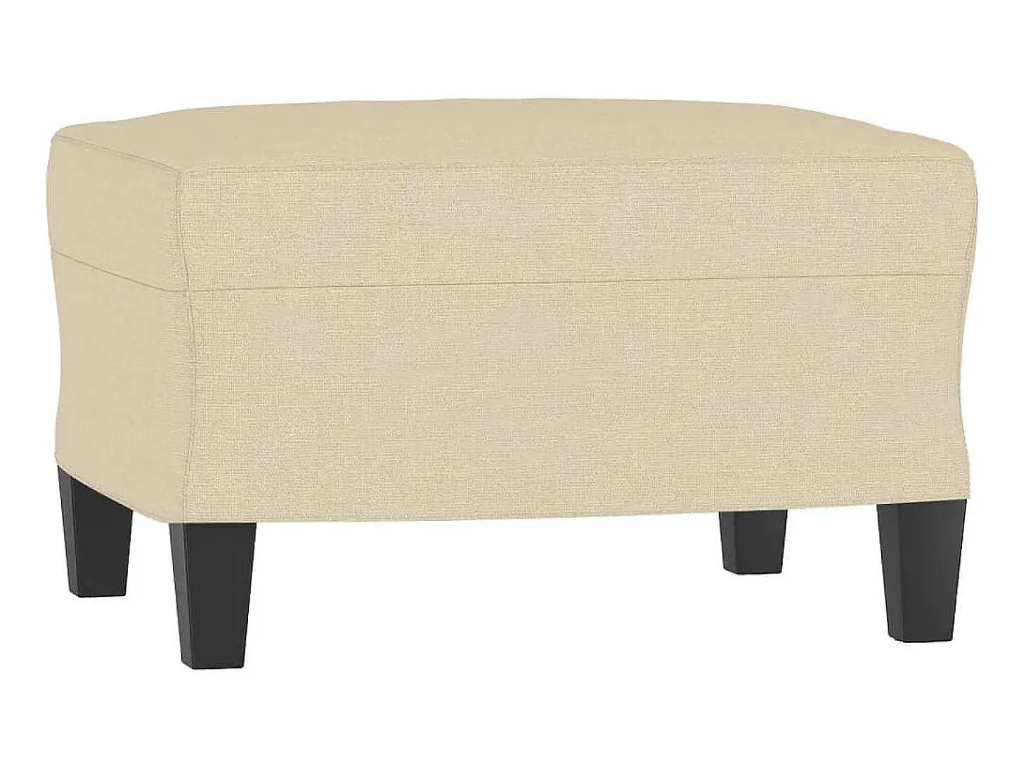 Poltrona com apoio de pés 60 cm tecido cor creme PT395530