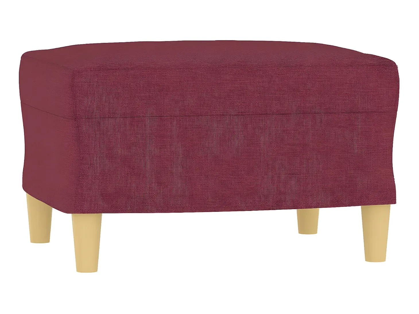 Poltrona com apoio de pés 60 cm tecido vermelho tinto PT801898