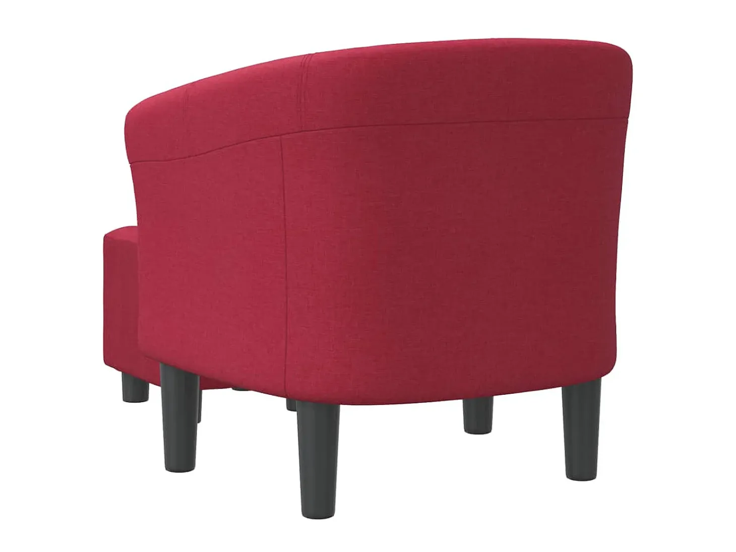 Poltrona com apoio de pés tecido vermelho tinto PT454889