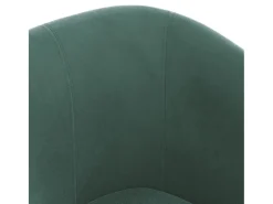 Poltrona com apoio de pés veludo verde-escuro