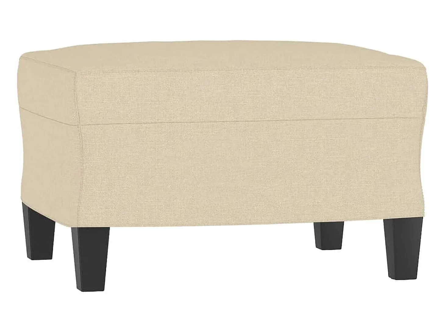 Poltrona com apoio de pés 60 cm tecido cor creme