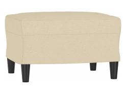 Poltrona com apoio de pés 60 cm tecido cor creme PT911298