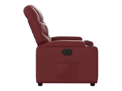 Poltrona Confortável | Poltrona reclinável elétrica couro artificial vermelho tinto SHL443400