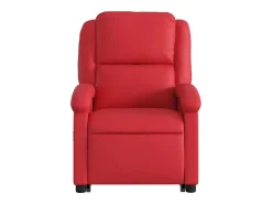 Poltrona Confortável | Poltrona reclinável elevatória elétrica couro artif. vermelho SHL716017