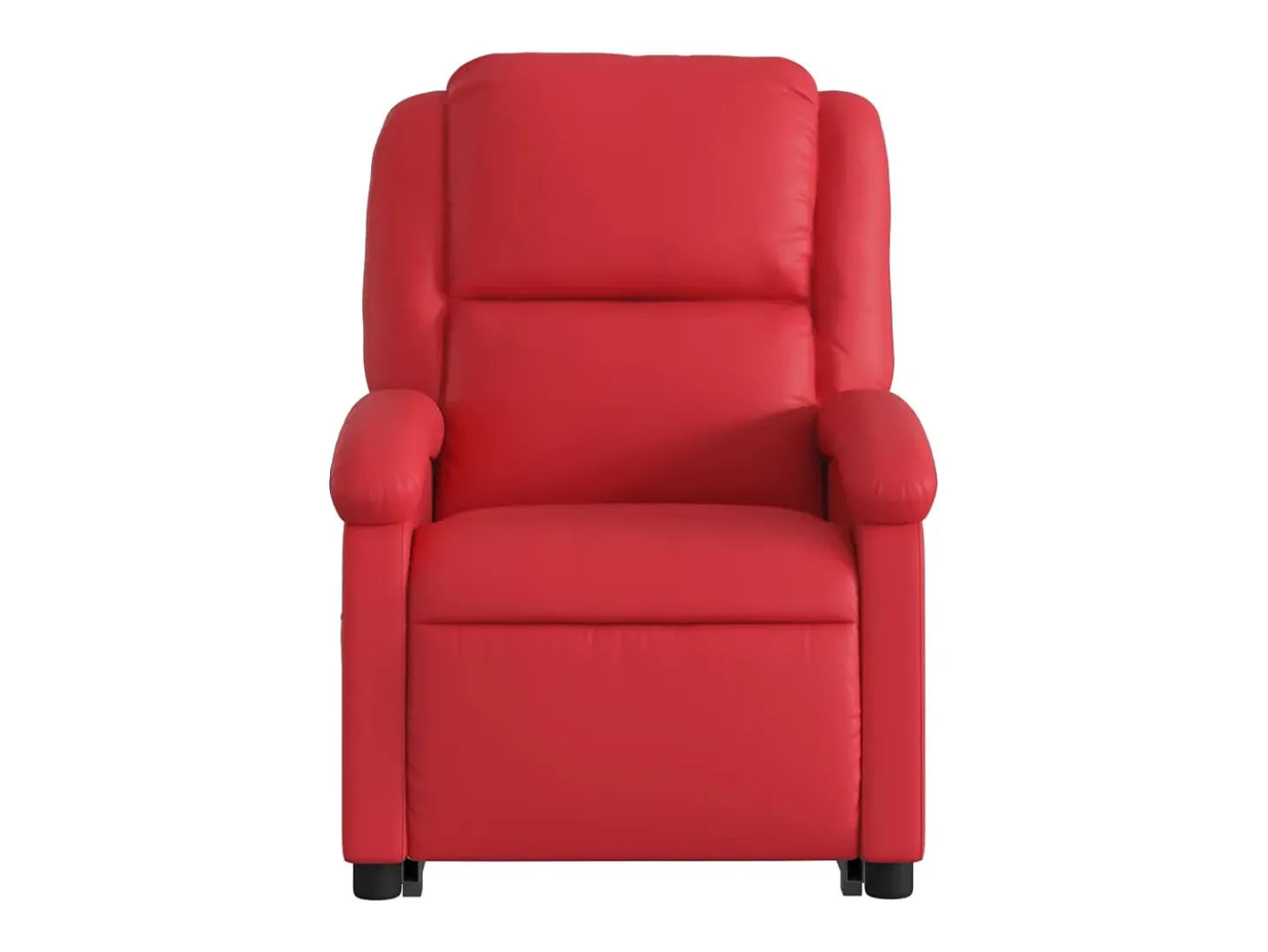 Poltrona Confortável | Poltrona reclinável elevatória elétrica couro artif. vermelho SHL716017