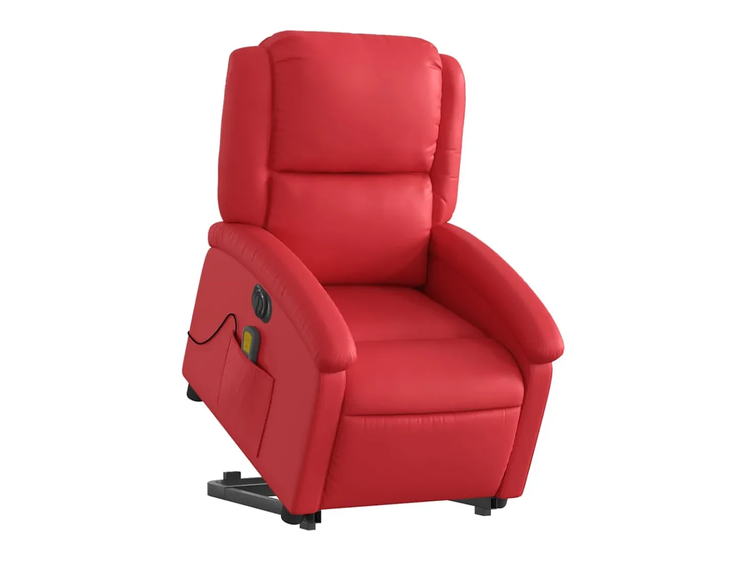 Poltrona Confortável | Poltrona reclinável elevatória elétrica couro artif. vermelho SHL716017