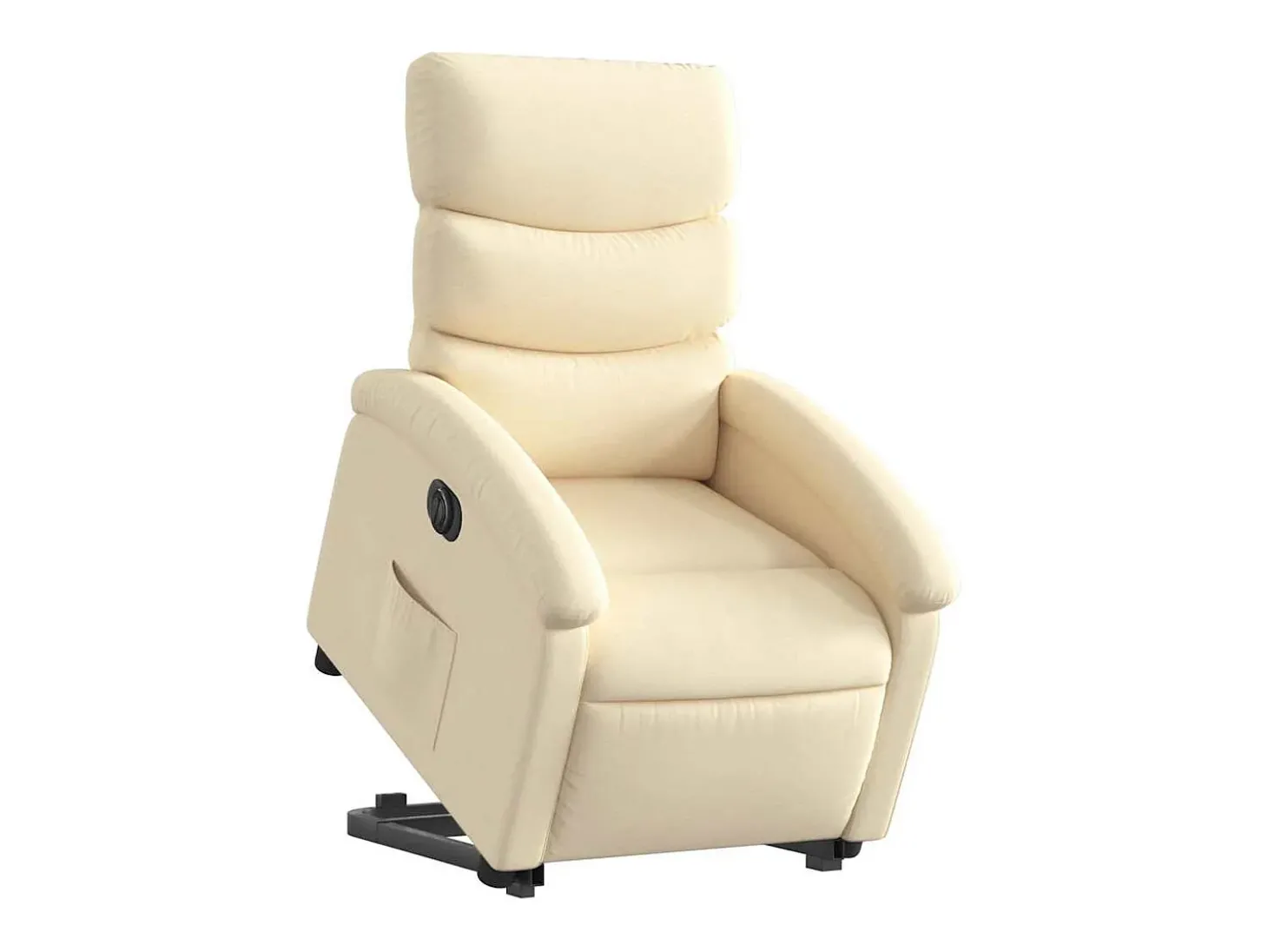 Poltrona Confortável | Poltrona reclinável elevatória elétrica tecido cor creme SHL355654