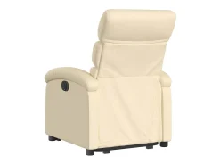 Poltrona Confortável | Poltrona reclinável elevatória elétrica tecido cor creme SHL355654