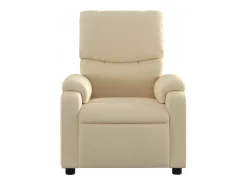 Poltrona Confortável | Poltrona reclinável elétrica tecido cor creme SHL395101