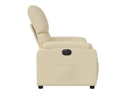 Poltrona Confortável | Poltrona reclinável elétrica tecido cor creme SHL395101