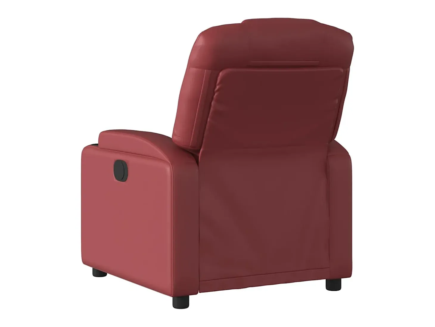 Poltrona Confortável | Poltrona reclinável elétrica couro artificial vermelho tinto SHL394324