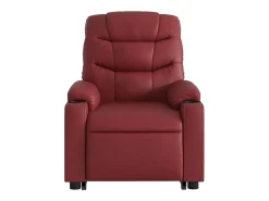 Poltrona Confortável | Poltrona reclinável elevatória couro artificial vermelho tinto SHL761103