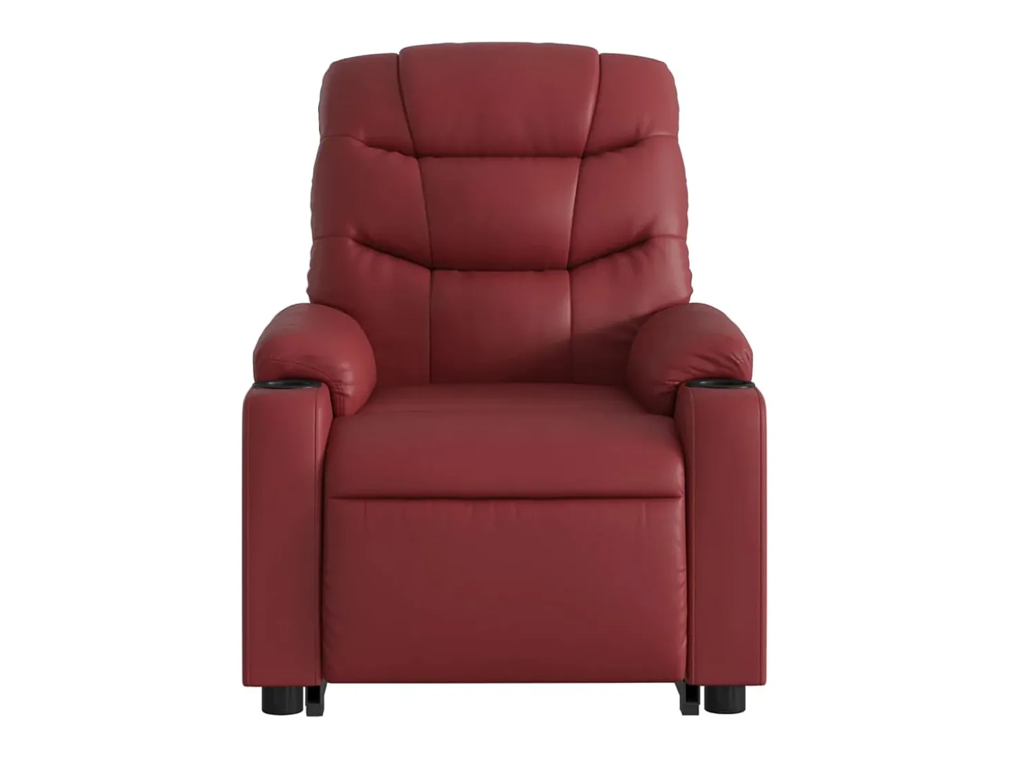 Poltrona Confortável | Poltrona reclinável elevatória couro artificial vermelho tinto SHL761103