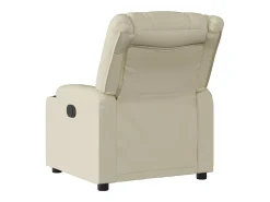 Poltrona Confortável | Poltrona reclinável elétrica couro artificial cor creme SHL5269