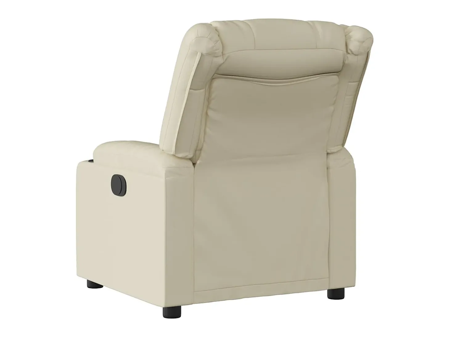 Poltrona Confortável | Poltrona reclinável elétrica couro artificial cor creme SHL5269