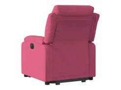 Poltrona Confortável | Poltrona reclinável elevatória elétrica veludo vermelho-tinto SHL329154