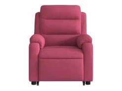 Poltrona Confortável | Poltrona reclinável elevatória elétrica veludo vermelho-tinto SHL329154