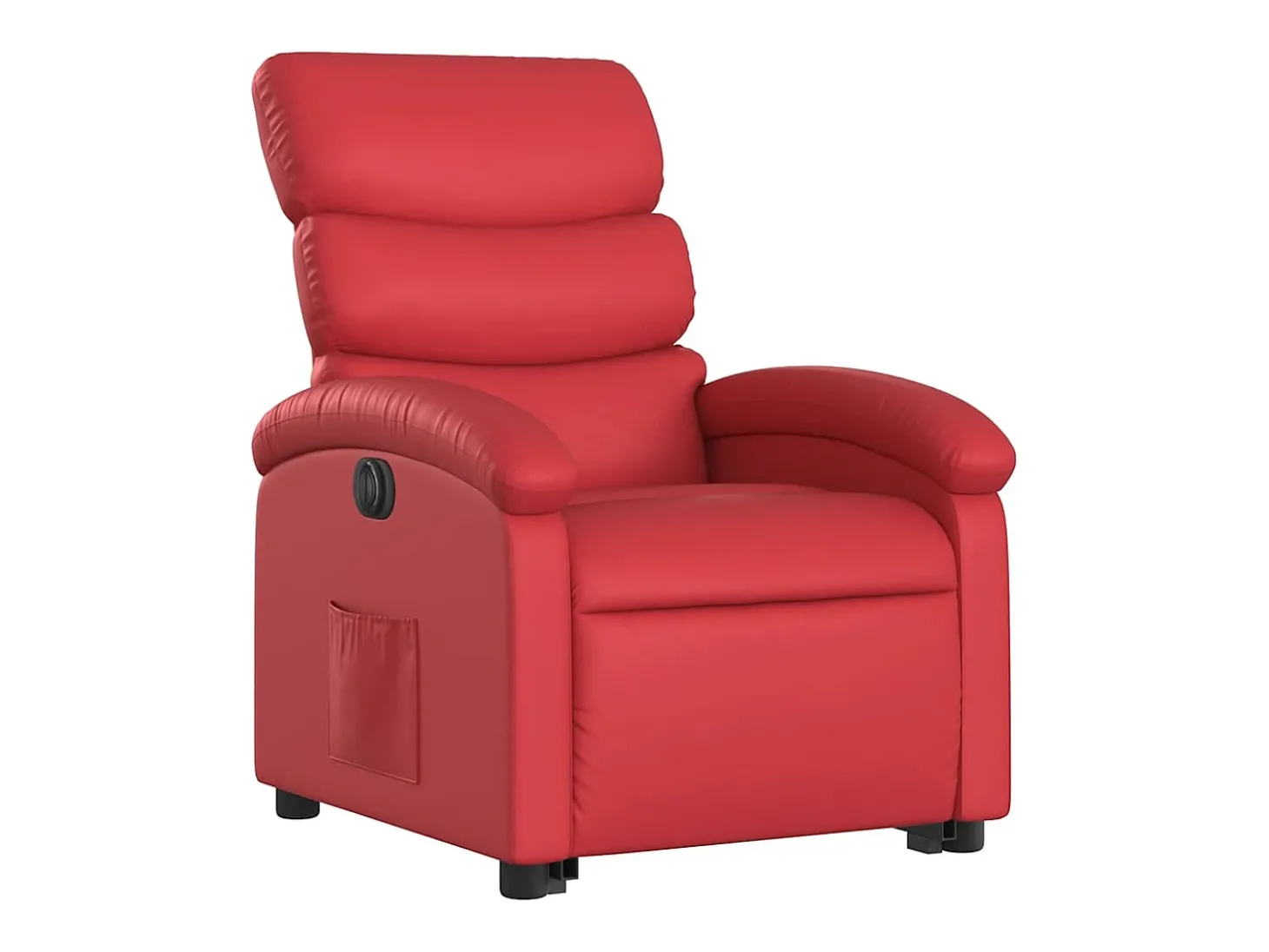 Poltrona Confortável | Poltrona reclinável elevatória elétrica couro artif. vermelho SHL759223