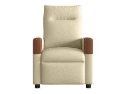 Poltrona Confortável | Poltrona reclinável elétrica tecido cor creme SHL758583