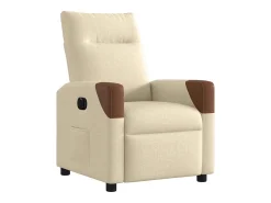 Poltrona Confortável | Poltrona reclinável elétrica tecido cor creme SHL758583