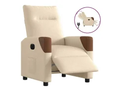 Poltrona Confortável | Poltrona reclinável elétrica tecido cor creme SHL758583