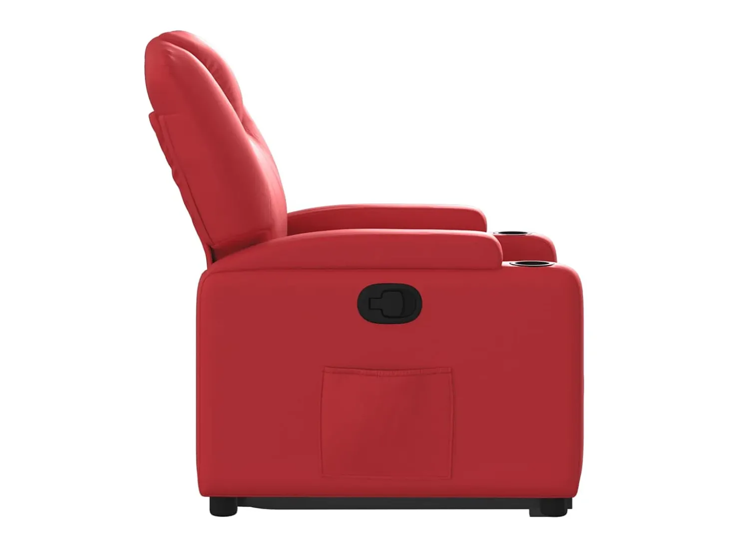Poltrona Confortável | Poltrona reclinável elevatória couro artificial vermelho SHL400017