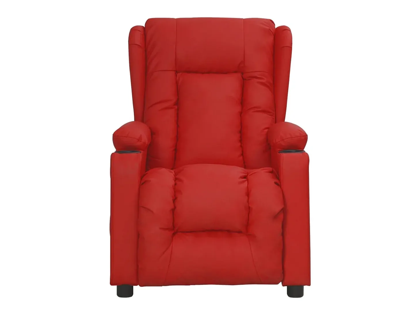 Poltrona Confortável | Poltrona reclinável elétrica couro artificial vermelho tinto SHL362615