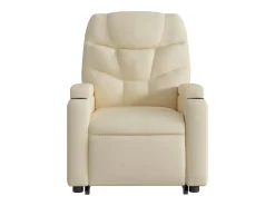 Poltrona Confortável | Poltrona reclinável elevatória tecido cor creme SHL157455