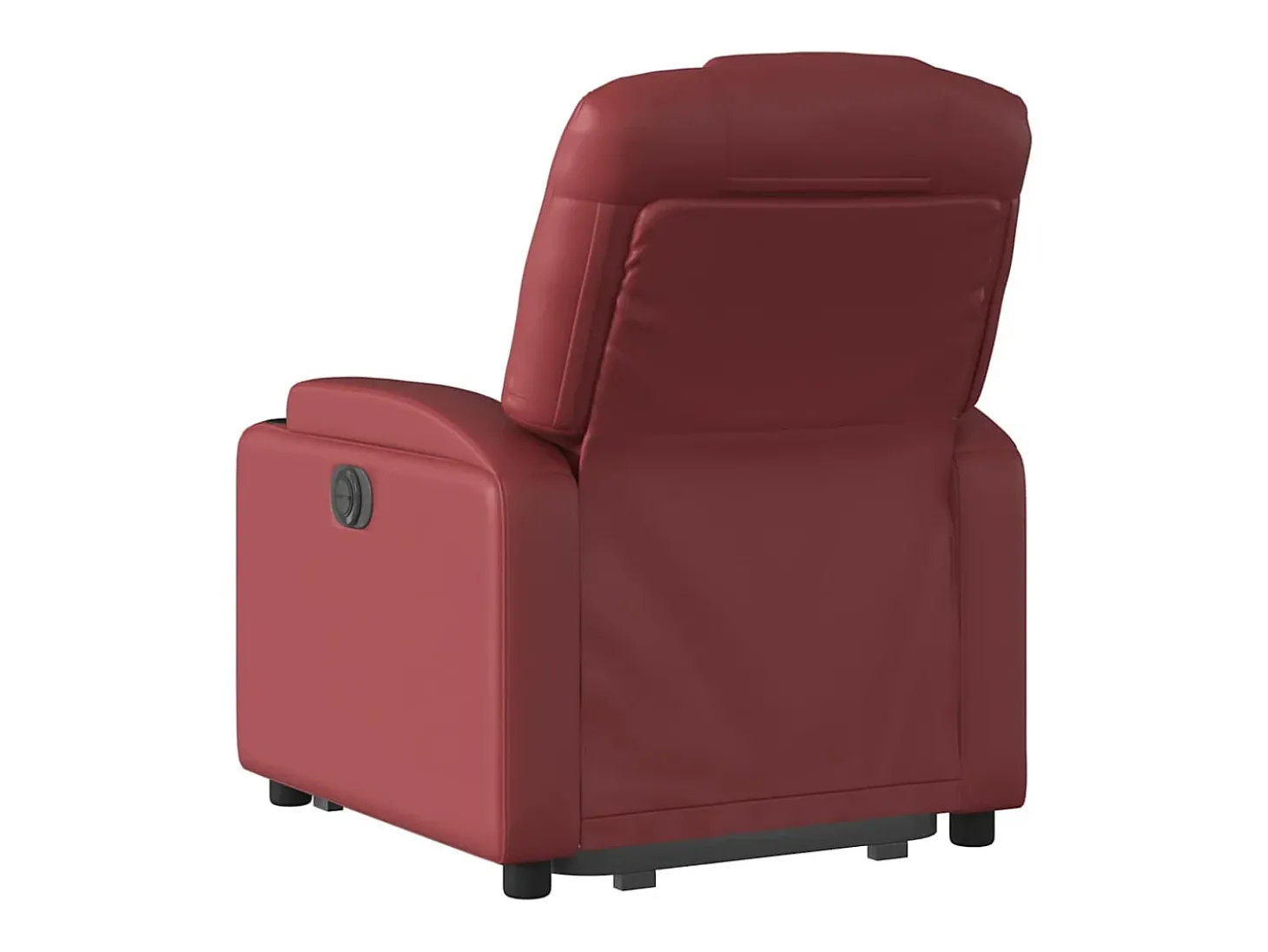 Poltrona Confortável | Poltrona reclinável elevatória couro artificial vermelho tinto SHL53598