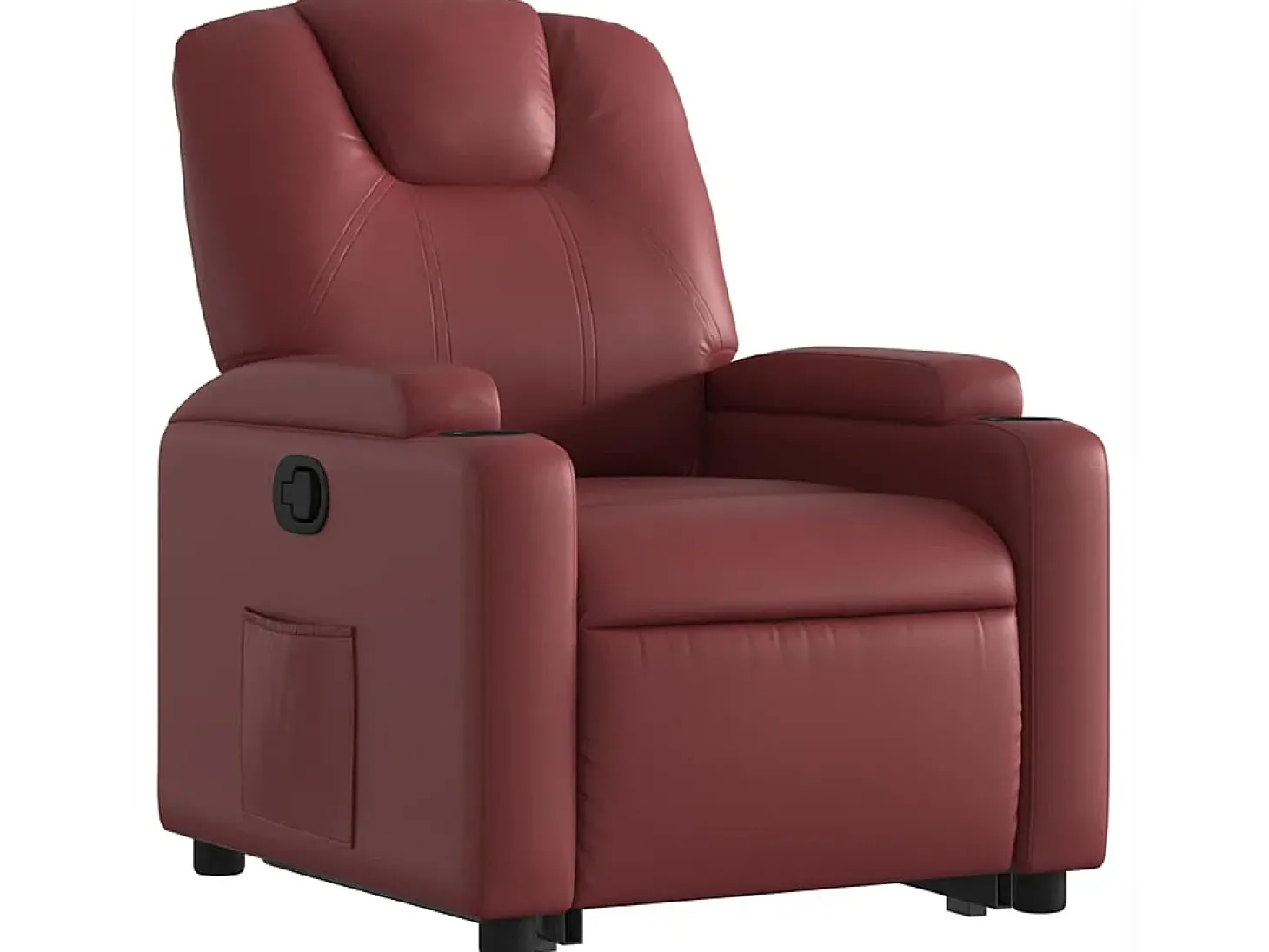 Poltrona Confortável | Poltrona reclinável elevatória couro artificial vermelho tinto SHL53598