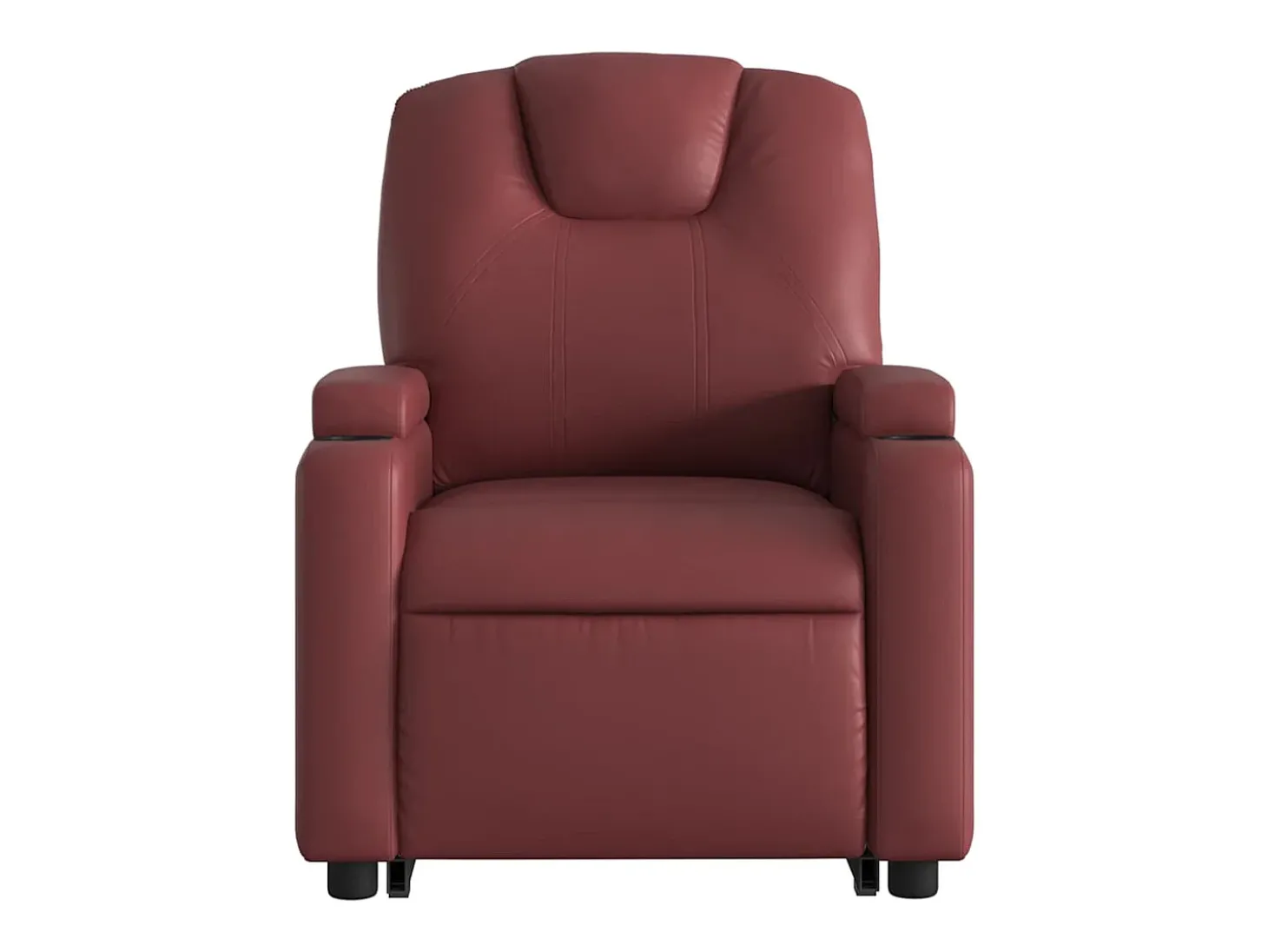 Poltrona Confortável | Poltrona reclinável elevatória couro artificial vermelho tinto SHL53598