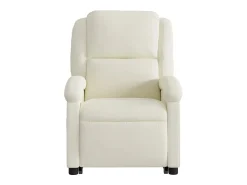 Poltrona Confortável | Poltrona reclinável elevatória elétrica veludo creme SHL642510