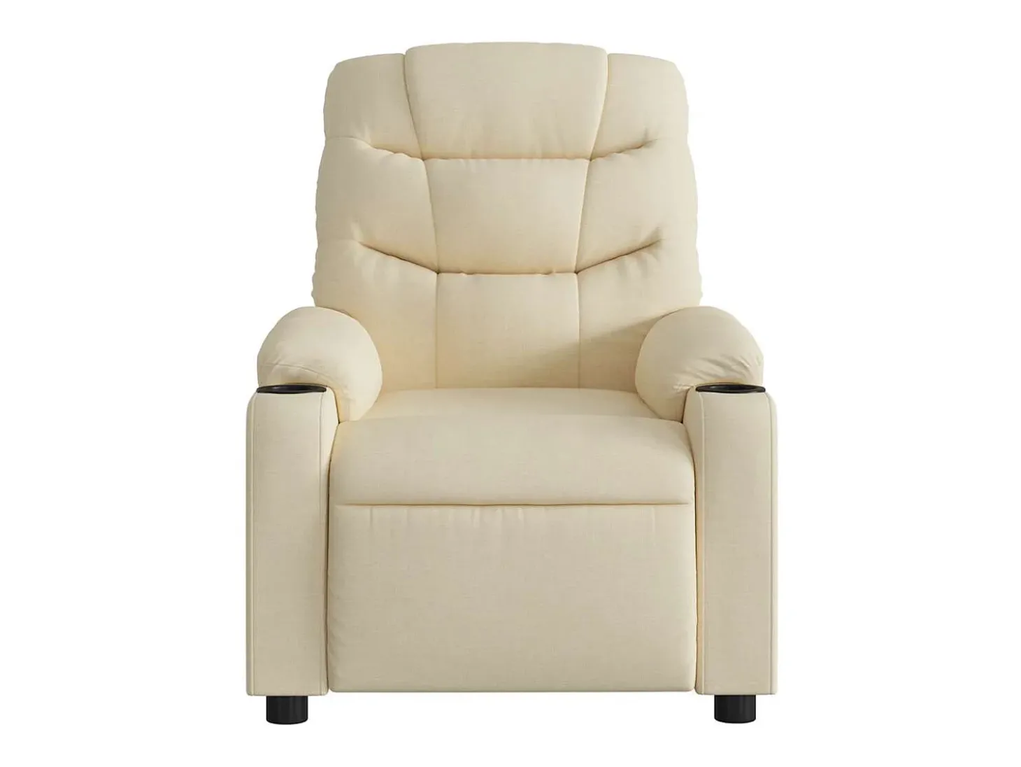 Poltrona Confortável | Poltrona reclinável elétrica tecido cor creme SHL456145