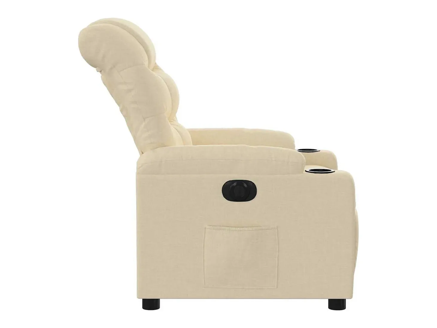 Poltrona Confortável | Poltrona reclinável elétrica tecido cor creme SHL456145