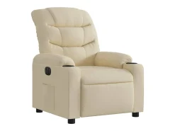 Poltrona Confortável | Poltrona reclinável elétrica tecido cor creme SHL456145