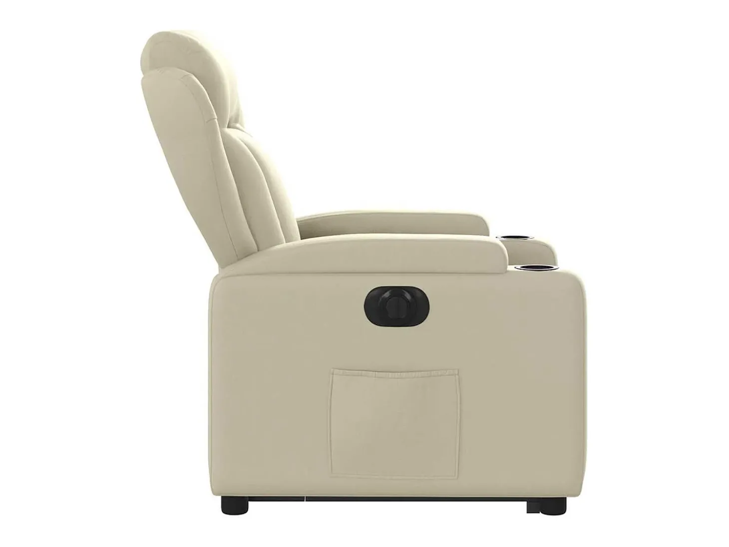 Poltrona Confortável | Poltrona reclinável elevatória elétrica couro artificial creme SHL34626