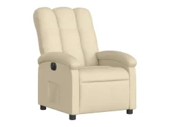 Poltrona Confortável | Poltrona reclinável elétrica tecido cor creme SHL479140