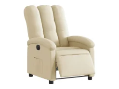 Poltrona Confortável | Poltrona reclinável elétrica tecido cor creme SHL479140
