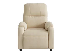 Poltrona Confortável | Poltrona reclinável elétrica tecido de microfibra cor creme SHL42211
