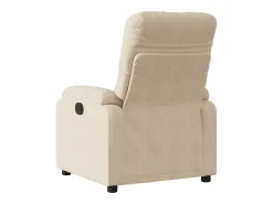 Poltrona Confortável | Poltrona reclinável elétrica tecido de microfibra cor creme SHL42211