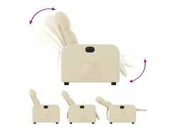 Poltrona Confortável | Poltrona reclinável elétrica tecido cor creme SHL409166