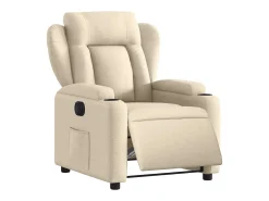Poltrona Confortável | Poltrona reclinável elétrica tecido cor creme SHL44675