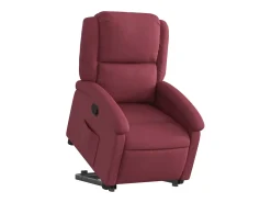 Poltrona Confortável | Poltrona reclinável elevatória tecido vermelho tinto SHL688330