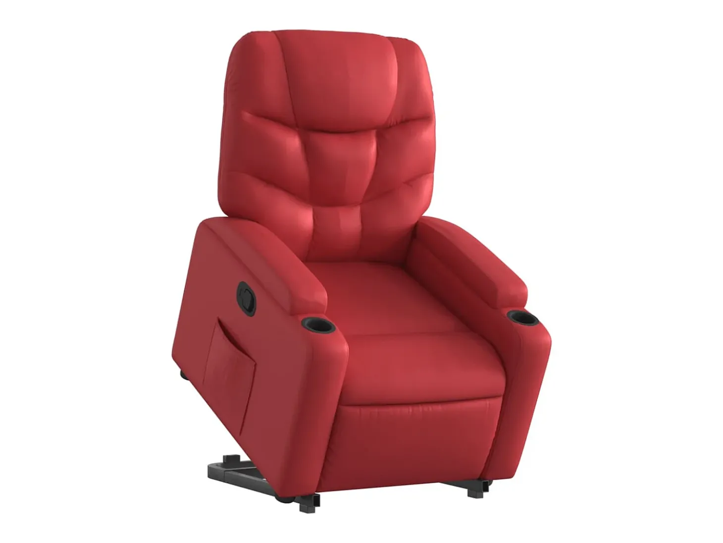 Poltrona Confortável | Poltrona reclinável elevatória couro artificial vermelho SHL881562