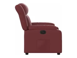 Poltrona Confortável | Poltrona reclinável elétrica couro artificial vermelho tinto SHL466050