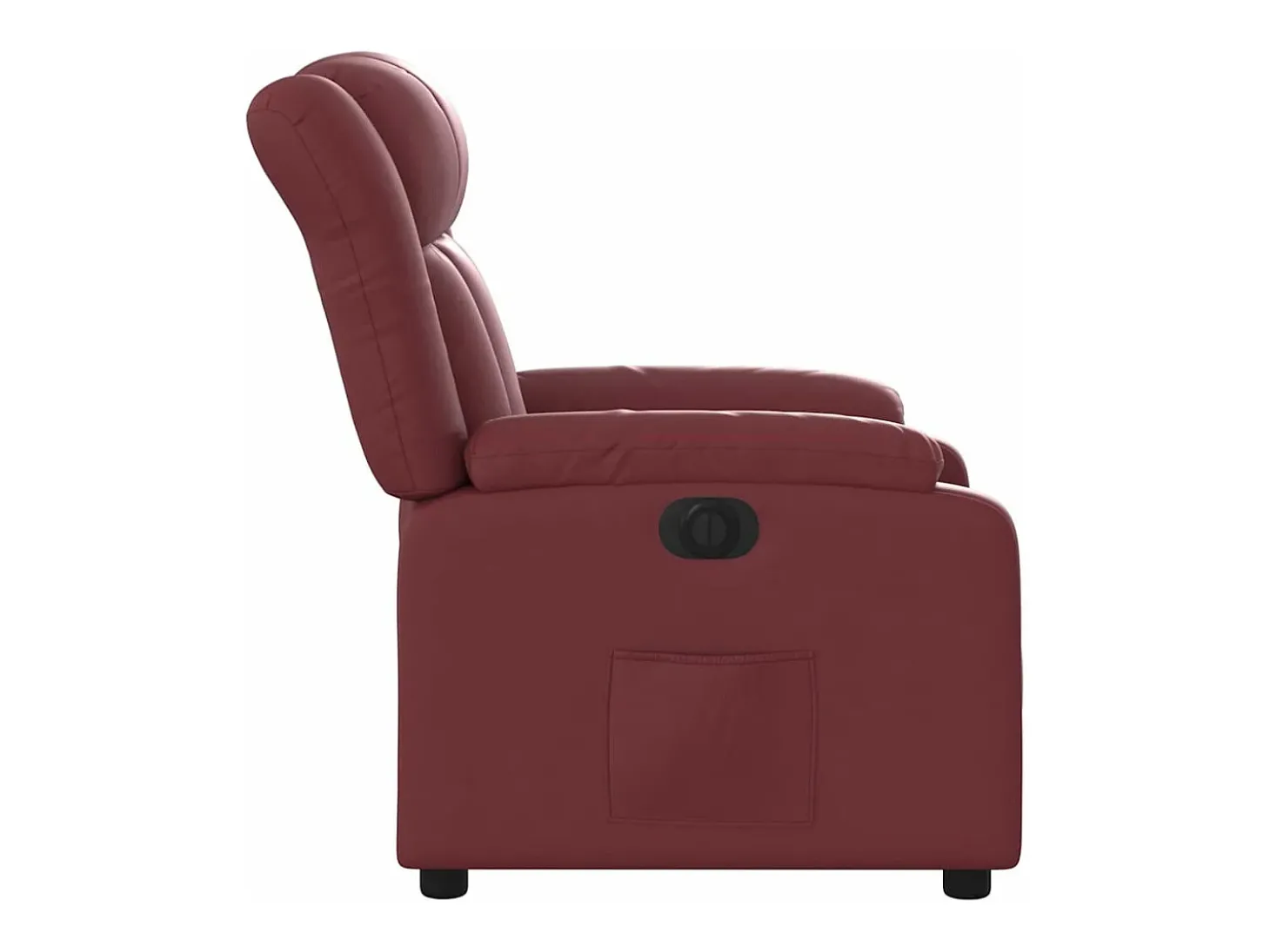 Poltrona Confortável | Poltrona reclinável elétrica couro artificial vermelho tinto SHL466050