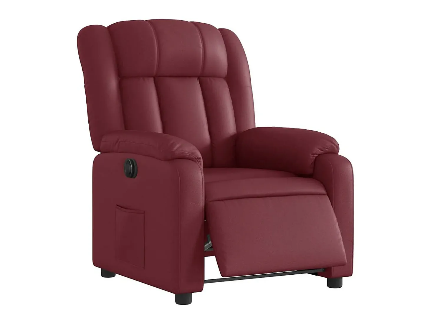 Poltrona Confortável | Poltrona reclinável elétrica couro artificial vermelho tinto SHL466050