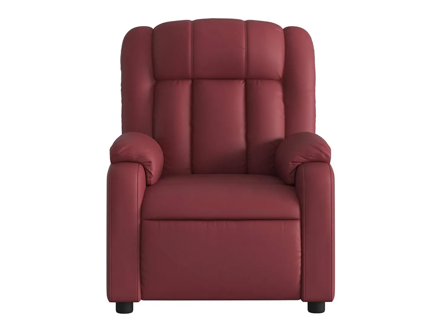 Poltrona Confortável | Poltrona reclinável elétrica couro artificial vermelho tinto SHL466050