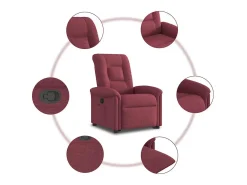 Poltrona Confortável | Poltrona reclinável elevatória tecido vermelho tinto SHL934146