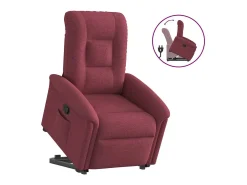 Poltrona Confortável | Poltrona reclinável elevatória tecido vermelho tinto SHL934146